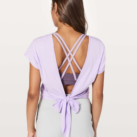 lululemon athletica Tops - Lululemon Its A Tie Tee Sheer Violet Sz 4